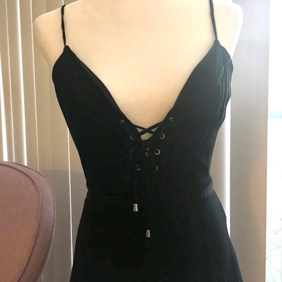 Lovers + Friends Sadie Front Lace-Up Mini Dress S - Picture 2 of 6